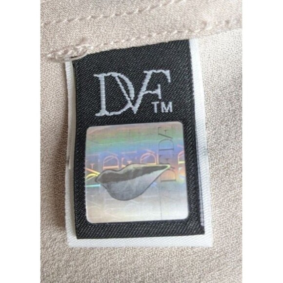 DIANE VON FURSTENBURG Reara 100% Silk Draped Cowl Neck Cap Sleeve Dress SZ 2 - Picture 13 of 13